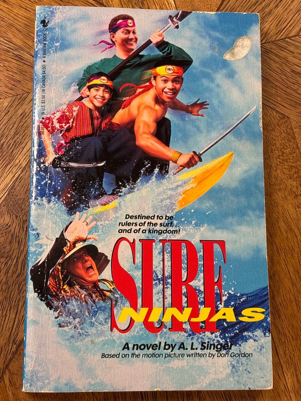 SURF NINJAS: A NOVEL By A. L. Singer Movie Tie In Novelization 1993 1st Ed Print